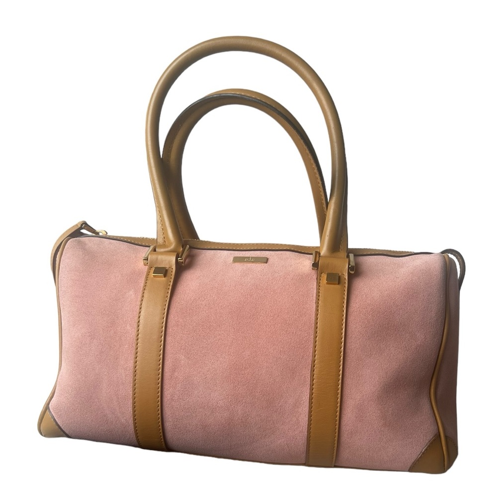 Gucci Suede Boston Bag & Dustbag.